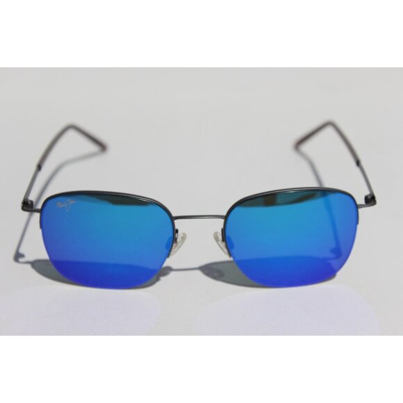 MAUI JIM Crater Rim POLARIZED Sunglasses B824-02S Gunmetal/Blue Hawaii NEW - Picture 4 of 9